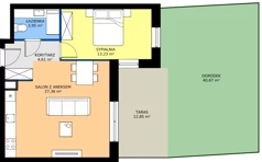 2 pokoje, mieszkanie 49,15 m², parter, oferta nr D1/0/8, Horyzont Komorowice, Komorowice, ul. Starobaśniowa