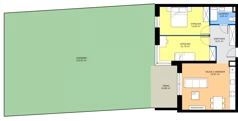 3 pokoje, mieszkanie 62,70 m², parter, oferta nr D1/0/3, Horyzont Komorowice, Komorowice, ul. Starobaśniowa