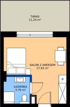 1 pokój, apartament inwestycyjny 48,84 m², piętro 4, oferta nr 4.05, Apartamenty Klifova, Jastrzębia Góra, ul. Klifowa 22