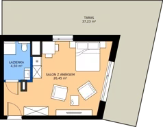 1 pokój, apartament inwestycyjny 30,95 m², piętro 4, oferta nr 4.08, Apartamenty Klifova, Jastrzębia Góra, ul. Klifowa 22