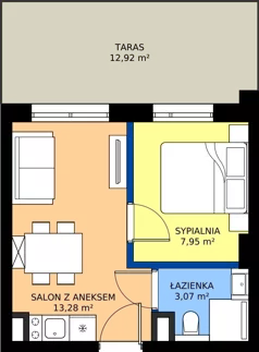 2 pokoje, apartament inwestycyjny 24,30 m², piętro 4, oferta nr 4.27, Apartamenty Klifova, Jastrzębia Góra, ul. Klifowa 22