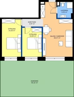 3 pokoje, apartament inwestycyjny 60,60 m², parter, oferta nr 0.13, Apartamenty Klifova, Jastrzębia Góra, ul. Klifowa 22