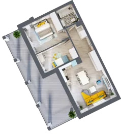 3 pokoje, mieszkanie 59,90 m², piętro 1, oferta nr M04, Mały Rynek, Piaseczno, ul. Jana Kilińskiego 3
