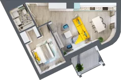 2 pokoje, mieszkanie 48,13 m², piętro 3, oferta nr M22, Mały Rynek, Piaseczno, ul. Jana Kilińskiego 3