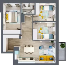4 pokoje, mieszkanie 70,20 m², piętro 1, oferta nr M01, Mały Rynek, Piaseczno, ul. Jana Kilińskiego 3