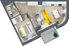 2 pokoje, mieszkanie 48,47 m², piętro 2, oferta nr M15, Mały Rynek, Piaseczno, ul. Jana Kilińskiego 3