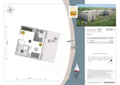 3 pokoje, apartament inwestycyjny 40,19 m², piętro 4, oferta nr 4.10, Apartamenty Klifova, Jastrzębia Góra, ul. Klifowa 22