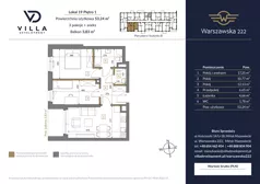3 pokoje, mieszkanie 53,24 m², piętro 1, oferta nr B19, Warszawska 222, Mińsk Mazowiecki, ul. Warszawska 222
