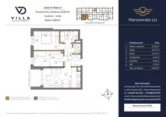 3 pokoje, mieszkanie 53,24 m², piętro 3, oferta nr B41, Warszawska 222, Mińsk Mazowiecki, ul. Warszawska 222
