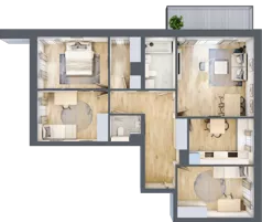 4 pokoje, mieszkanie 84,84 m², piętro 2, oferta nr A21, Warszawska 222, Mińsk Mazowiecki, ul. Warszawska 222