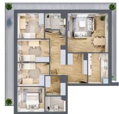5 pokoi, mieszkanie 101,77 m², piętro 4, oferta nr A35, Warszawska 222, Mińsk Mazowiecki, ul. Warszawska 222