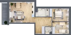 3 pokoje, mieszkanie 68,71 m², piętro 1, oferta nr D46, Warszawska 222, Mińsk Mazowiecki, ul. Warszawska 222