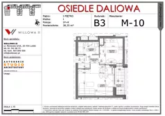 1 pokój, mieszkanie 38,35 m², piętro 1, oferta nr 10, OSIEDLE DALIOWA, Lublin, Ponikwoda, ul. Daliowa