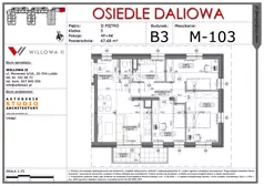 4 pokoje, mieszkanie 67,68 m², piętro 2, oferta nr 103, OSIEDLE DALIOWA, Lublin, Ponikwoda, ul. Daliowa