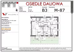 4 pokoje, mieszkanie 67,68 m², parter, oferta nr 87, OSIEDLE DALIOWA, Lublin, Ponikwoda, ul. Daliowa