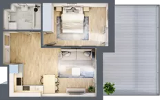 2 pokoje, mieszkanie 41,03 m², parter, oferta nr D1, Ruczaj Korso III, Kraków, Dębniki, Ruczaj, ul. Doktora Jana Piltza 23