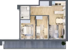 3 pokoje, mieszkanie 58,51 m², piętro 1, oferta nr D54, Ruczaj Korso III, Kraków, Dębniki, Ruczaj, ul. Doktora Jana Piltza 23