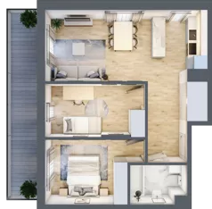 3 pokoje, mieszkanie 58,21 m², piętro 3, oferta nr D63, Ruczaj Korso III, Kraków, Dębniki, Ruczaj, ul. Doktora Jana Piltza 23