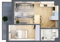 2 pokoje, mieszkanie 36,84 m², piętro 1, oferta nr E53, Ruczaj Korso III, Kraków, Dębniki, Ruczaj, ul. Doktora Jana Piltza 23