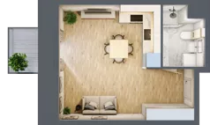 1 pokój, mieszkanie 28,60 m², piętro 3, oferta nr E.1.3.03, Aroma Park Lofty, Warszawa, Białołęka, Henryków, ul. Dziatwy