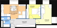3 pokoje, mieszkanie 55,00 m², piętro 4, oferta nr E.1.4.01, Aroma Park Lofty, Warszawa, Białołęka, Henryków, ul. Dziatwy