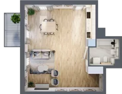 2 pokoje, mieszkanie 63,84 m², piętro 3, oferta nr BA0304, Talarowa Park, Warszawa, Białołęka, Tarchomin, ul. Talarowa