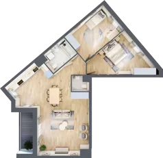 3 pokoje, mieszkanie 77,28 m², piętro 2, oferta nr BB0201, Talarowa Park, Warszawa, Białołęka, Tarchomin, ul. Talarowa