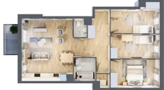 5 pokoi, mieszkanie 106,40 m², piętro 3, oferta nr BB0302, Talarowa Park, Warszawa, Białołęka, Tarchomin, ul. Talarowa