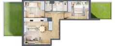 3 pokoje, mieszkanie 57,46 m², parter, oferta nr CC0002, Talarowa Park, Warszawa, Białołęka, Tarchomin, ul. Talarowa