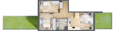 3 pokoje, mieszkanie 53,35 m², parter, oferta nr CC0006, Talarowa Park, Warszawa, Białołęka, Tarchomin, ul. Talarowa