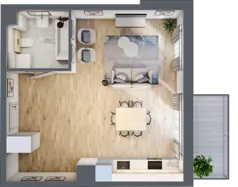 2 pokoje, mieszkanie 71,08 m², piętro 3, oferta nr CD0303, Talarowa Park, Warszawa, Białołęka, Tarchomin, ul. Talarowa
