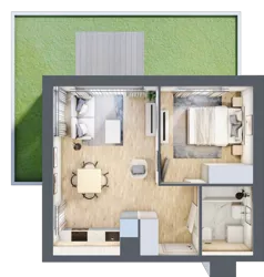 2 pokoje, mieszkanie 36,50 m², parter, oferta nr DA0001, Talarowa Park II, Warszawa, Białołęka, Tarchomin, ul. Talarowa