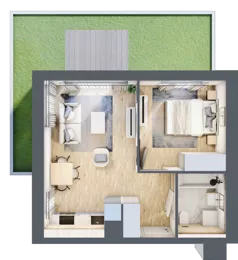 2 pokoje, mieszkanie 35,61 m², parter, oferta nr DB0001, Talarowa Park II, Warszawa, Białołęka, Tarchomin, ul. Talarowa
