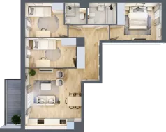 4 pokoje, mieszkanie 70,33 m², piętro 3, oferta nr DC0302, Talarowa Park II, Warszawa, Białołęka, Tarchomin, ul. Talarowa