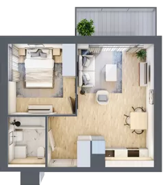 2 pokoje, mieszkanie 36,50 m², piętro 2, oferta nr DC0201, Talarowa Park II, Warszawa, Białołęka, Tarchomin, ul. Talarowa