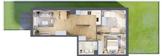 3 pokoje, mieszkanie 59,19 m², parter, oferta nr DA0002, Talarowa Park II, Warszawa, Białołęka, Tarchomin, ul. Talarowa