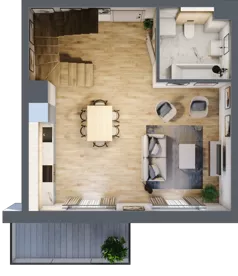 2 pokoje, mieszkanie 69,05 m², piętro 3, oferta nr EB0305, Talarowa Park II, Warszawa, Białołęka, Tarchomin, ul. Talarowa