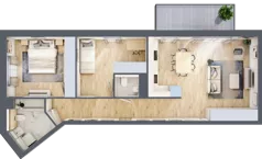 3 pokoje, mieszkanie 63,29 m², piętro 2, oferta nr EB0207, Talarowa Park II, Warszawa, Białołęka, Tarchomin, ul. Talarowa