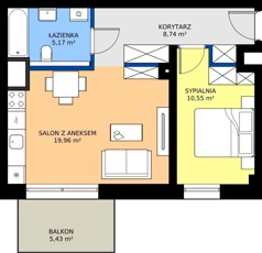 2 pokoje, apartament 44,57 m², piętro 3, oferta nr 40, Taczaka 5, Poznań, Stare Miasto, Stare Miasto, ul. Stanisława Taczaka 5