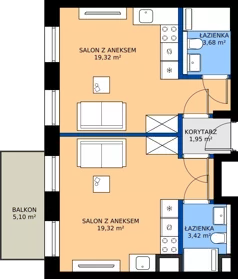 2 pokoje, apartament 47,39 m², piętro 2, oferta nr 39, Taczaka 5, Poznań, Stare Miasto, Stare Miasto, ul. Stanisława Taczaka 5