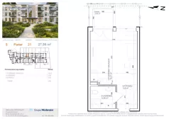 1 pokój, mieszkanie 25,67 m², piętro 2, oferta nr 3 - 23, Avia III, Bydgoszcz, Bielice, ul. Przyłęcka 3