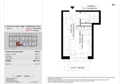 1 pokój, mieszkanie 28,97 m², piętro 1, oferta nr 1, M|City, Bydgoszcz, Bydgoszcz Wschód, ul. Startowa 9