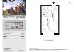 1 pokój, mieszkanie 25,82 m², piętro 1, oferta nr 12, M|City, Bydgoszcz, Bydgoszcz Wschód, ul. Startowa 9