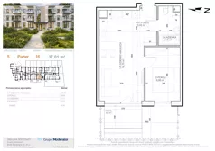 2 pokoje, mieszkanie 35,78 m², piętro 1, oferta nr 3 - 13, Avia III, Bydgoszcz, Bielice, ul. Przyłęcka 3