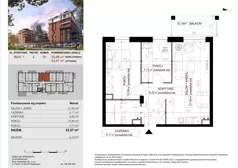 3 pokoje, mieszkanie 53,27 m², piętro 2, oferta nr 19, M|City, Bydgoszcz, Bydgoszcz Wschód, ul. Startowa 9