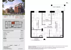 3 pokoje, mieszkanie 53,27 m², piętro 3, oferta nr 32, M|City, Bydgoszcz, Bydgoszcz Wschód, ul. Startowa 9
