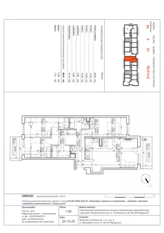 4 pokoje, mieszkanie 89,91 m², piętro 4, oferta nr B91, Osiedle Symfonia, Bydgoszcz, Bielawy, ul. Jana Karola Chodkiewicza 9