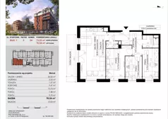 4 pokoje, mieszkanie 70,54 m², piętro 5, oferta nr 54, M|City, Bydgoszcz, Bydgoszcz Wschód, ul. Startowa 9