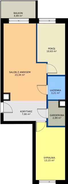 3 pokoje, apartament 60,32 m², piętro 4, oferta nr A51, Osiedle Symfonia, Bydgoszcz, Bielawy, ul. Jana Karola Chodkiewicza 9