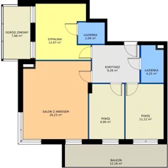 4 pokoje, mieszkanie 85,44 m², parter, oferta nr A3 - MI, Osiedle Symfonia, Bydgoszcz, Bielawy, ul. Jana Karola Chodkiewicza 9